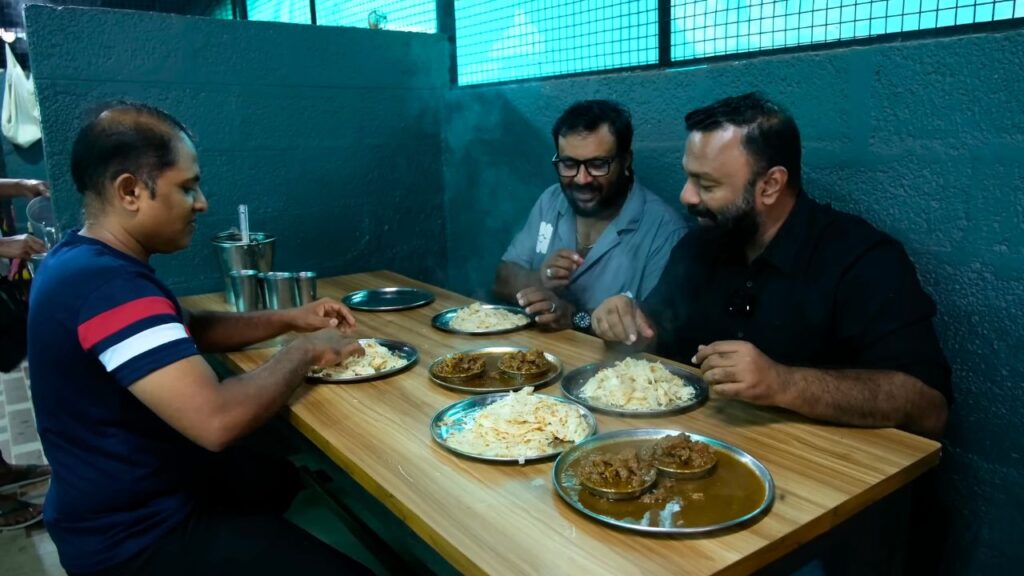 Enjoying Parotta and Beef Curry at Thangalikkante Kada