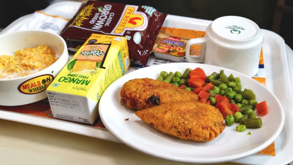 Breakfast in Rajadhani Express First Class AC