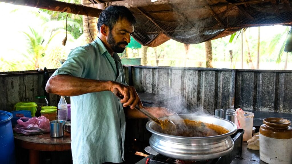 Kitchen scene of a Nostalgic Tea Shop in Kozhikode