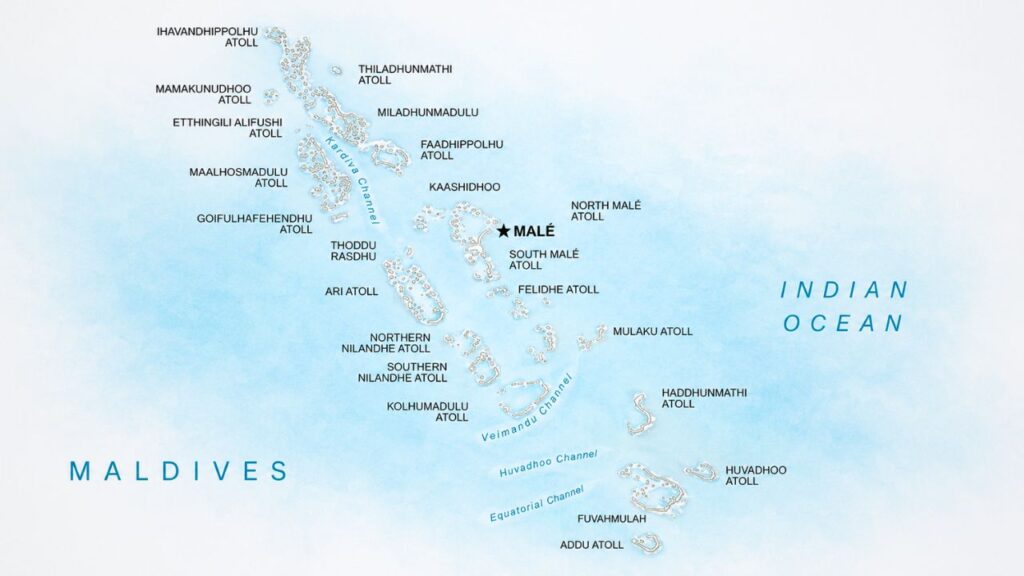 Map of The Maldives - Maldives Travel Guide