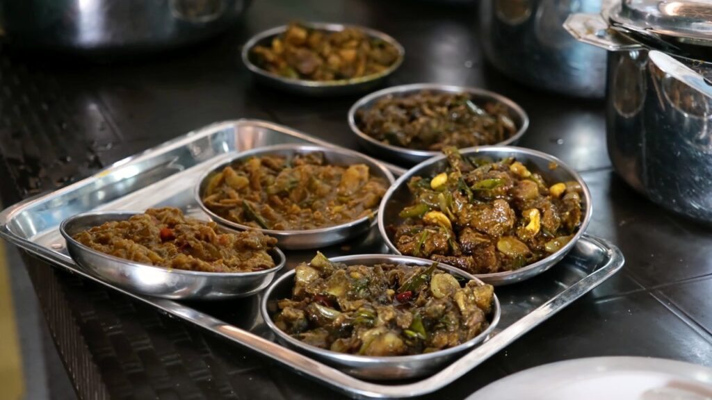 Some of the non-veg curries at Amma Mess Ganeshpuram - Coimbatore