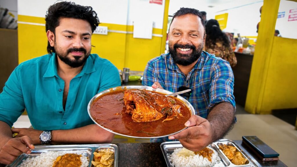 Trying Fish Head Curry at Aravala Alappuzha