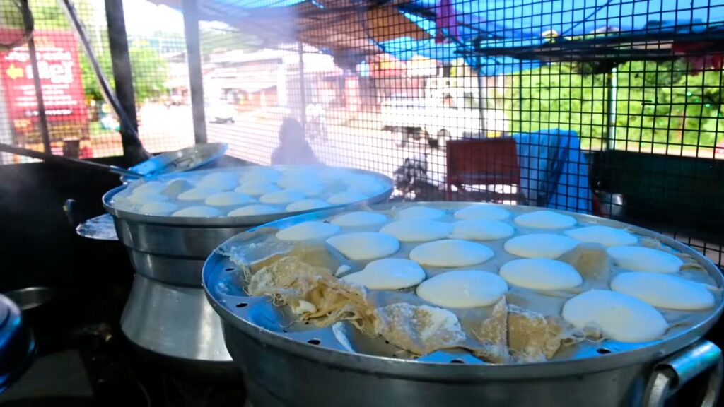 Making of Idli at Kaliyettante Idli Shop - Sreekrishnapuram