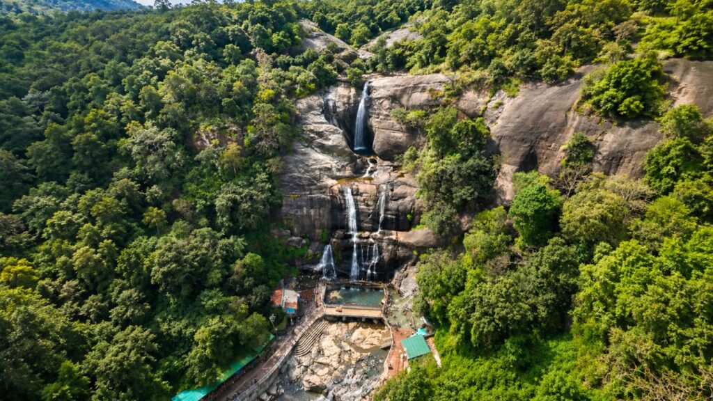 Courtallam Waterfalls near Thenkasi