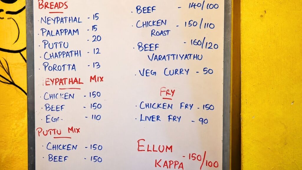 Eater Kathrikadavu Kochi Menu