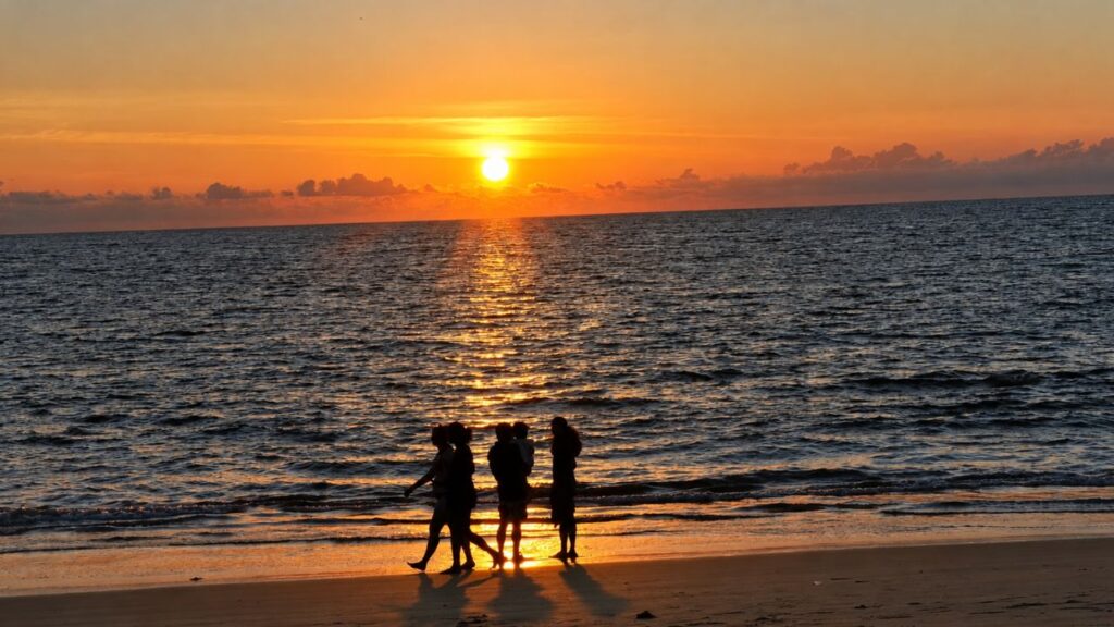 Sunset view at Marari Beach Kerala